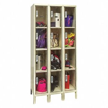 HALLOWELL Bx Lckr 4x3Lckr Tan 78 x36 x18 Assm, 45LV94