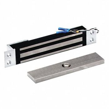 DYNALOCK Electromagnetic Lock 650lb. Brushed Alum, 45LX17