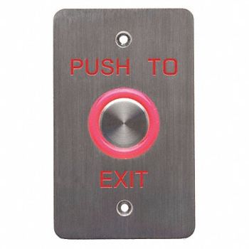 DYNALOCK Push to Exit Button SS Green/Red, 45LX61