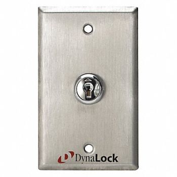 DYNALOCK Keyswitch Silver SS 6A@125VAC Amps AC, 45LX62