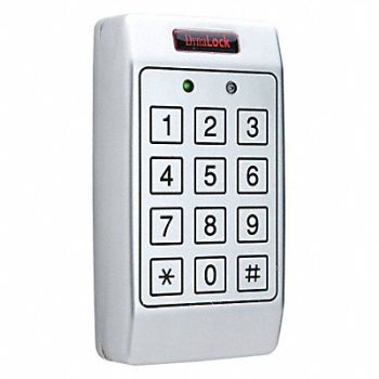 DYNALOCK Access Keypad Steel White 4in. Hx3in. W, 45LX63