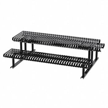 THOMAS STEELE Picnic Table Black 94 in D 30 in H, 45MK24