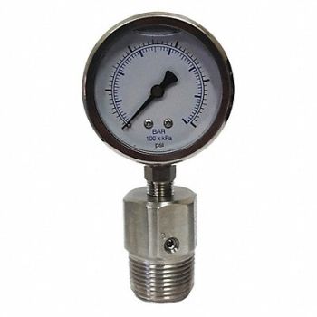 KODIAK K4225 Pressure Gauge 1 in MNPT 0 to 600 psi, 45MU12