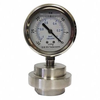 KODIAK Vacuum Gauge 1/2 in FNPT, 45MU25