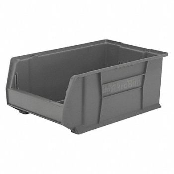 AKRO-MILS F8566 Super Size Bin Gray Plastic 8 in, 45MV70