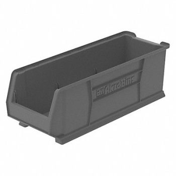 AKRO-MILS D5561 Super Size Bin Gray Plastic 10 in, 45MV79