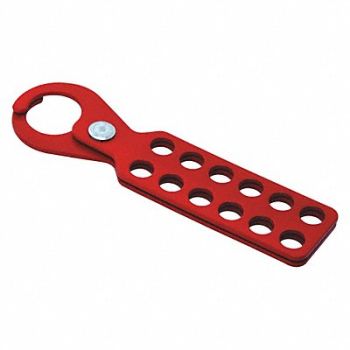 GRAINGER APPROVED Lockout Hasp Red 8-1/2 in L Steel, 45MZ52
