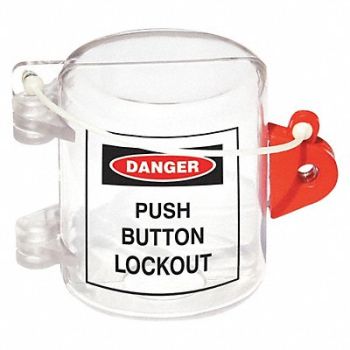 GRAINGER APPROVED Push Button Lockout Clear 1/4 in., 45MZ66