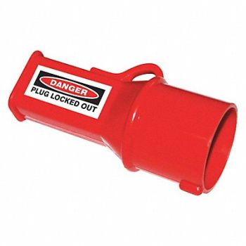 GRAINGER APPROVED Plug Lockout Red.1/4 in Dia., 45MZ77