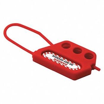GRAINGER APPROVED Lockout Hasp Red 4 L Nylon, 617D13