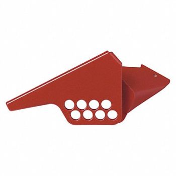 GRAINGER APPROVED Ball Valve Lockout Red Steel, 45MZ85