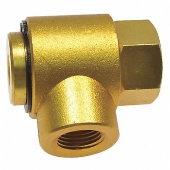 SPEEDAIRE Swivel 90 Deg Steel 1/2 in FNPT Inlet, 45N314