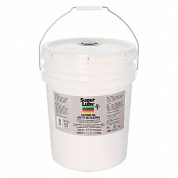 SUPER LUBE Pure Silicone Oil 5000cSt Pail 5 gal., 45NA69
