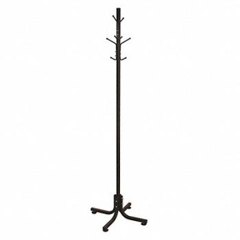 GRAINGER APPROVED Coat Rack Black 21 in D 70 in W, 45NG63