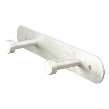 GRAINGER APPROVED Coat Rack Silver 2-3/4 in D 12 in W, 45NG72