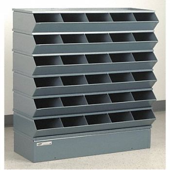STACKBIN J4600 Sectional Bin Unit 30 Gray 39 in H, 45NH52