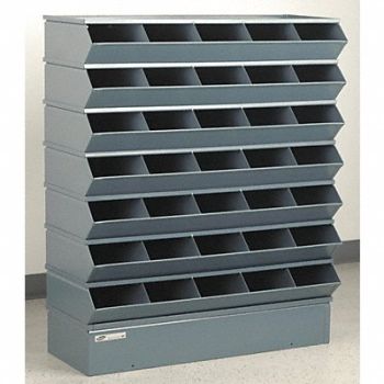 STACKBIN J4601 Sectional Bin Unit 35 Gray 44-1/2 in H, 45NH54