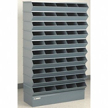 STACKBIN J4605 Sectional Bin Unit 50 Gray 61 in H, 45NH60