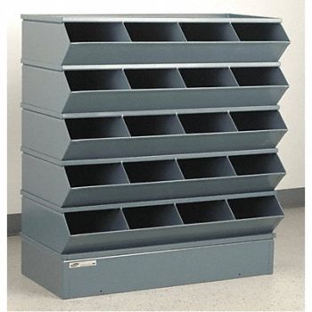 STACKBIN J4606 Sectional Bin Unit 20 Gray 40-5/8 in H, 45NH62