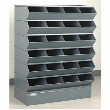 STACKBIN J4607 Sectional Bin Unit 24 Gray 47-1/2 in H, 45NH64