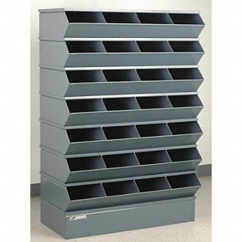 STACKBIN J4608 Sectional Bin Unit 28 Gray 54-3/8 in H, 45NH66