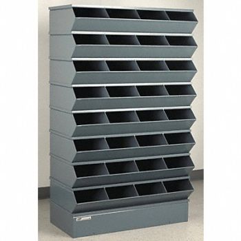 STACKBIN J4609 Sectional Bin Unit 32 Gray 61-1/4 in H, 45NH68