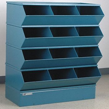 STACKBIN J4610 Sectional Bin Unit 12 Blue 41-1/2 in H, 45NH71