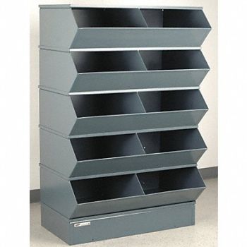 STACKBIN J4615 Sectional Bin Unit 10 Gray 60-3/8 in H, 45NH80