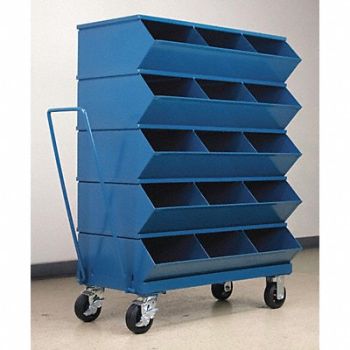 STACKBIN J4622 Sectional Bin Unit 15 Blue 49-3/4 in H, 45NH95