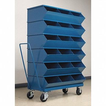 STACKBIN J4623 Sectional Bin Unit 18 Blue 58-5/8 in H, 45NH97