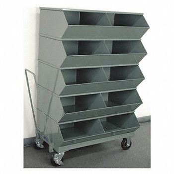 STACKBIN J4626 Sectional Bin Unit 10 Gray 58-5/8 in H, 45NJ03