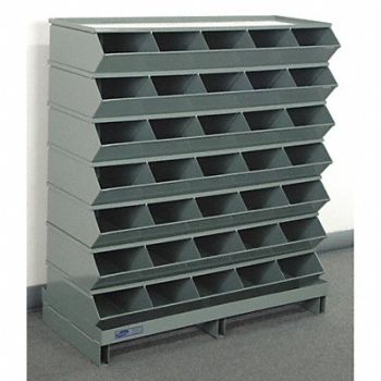 STACKBIN J4628 Sectional Bin Unit 35 Gray 41 in H, 45NJ07
