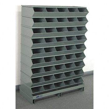 STACKBIN J4630 Sectional Bin Unit 45 Gray 52 in H, 45NJ11