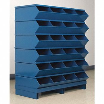 STACKBIN J4633 Sectional Bin Unit 24 Blue 44 in H, 45NJ18