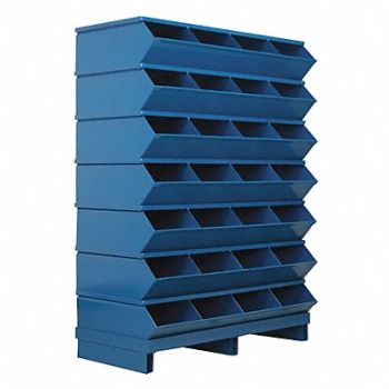 STACKBIN J4634 Sectional Bin Unit 28 Blue 50-7/8 in H, 45NJ20