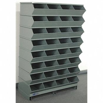 STACKBIN J4635 Sectional Bin Unit 32 Gray 57-3/4 in H, 45NJ21