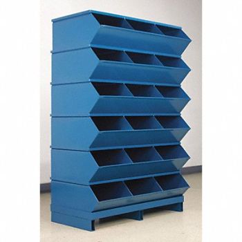 STACKBIN J4638 Sectional Bin Unit 18 Blue 55-3/4 in H, 45NJ28