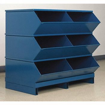 STACKBIN J4639 Sectional Bin Unit 6 Blue 35-1/8 in H, 45NJ30