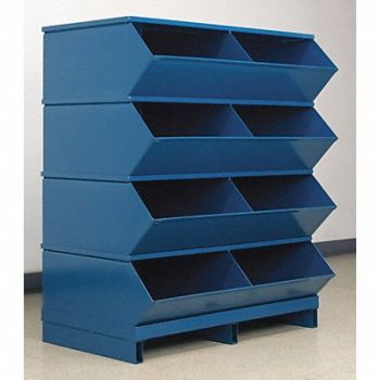 STACKBIN J4640 Sectional Bin Unit 8 Blue 46 in H, 45NJ32