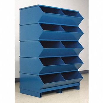 STACKBIN J4641 Sectional Bin Unit 10 Blue 50 in H, 45NJ34