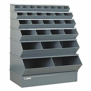 STACKBIN Sectional Bin Unit 28 Gray 53 in H, 45NJ35