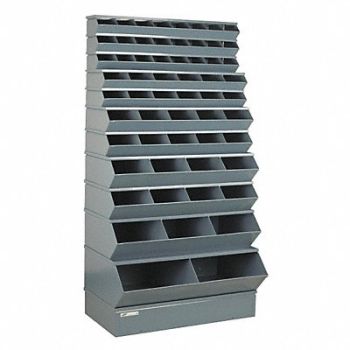 STACKBIN Sectional Bin Unit 59 Gray 76 in H, 45NJ37