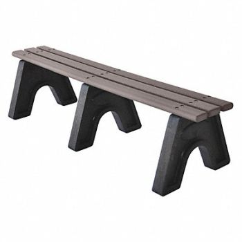 ULTRASITE Outdoor Bench 72 in L 16 in H Gry, 45NR05