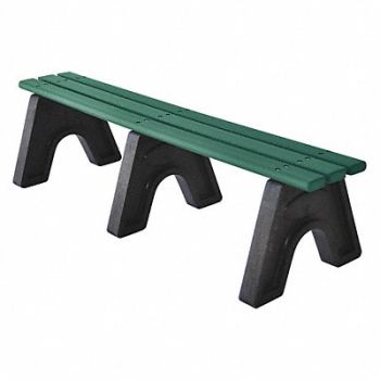 ULTRASITE Outdoor Bench 72 in L 48 in H Grn, 45NR06