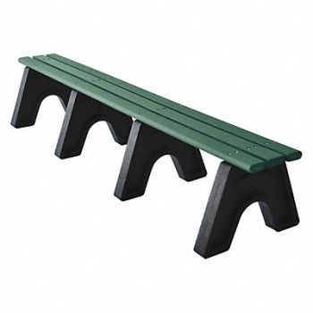 ULTRASITE Outdoor Bench 96 in L 48 in H Grn, 45NR09