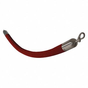 VISIONTRON Barrier Rope Velour Maroon 3 ft., 45NT79