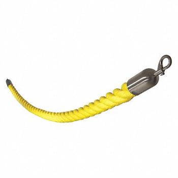 VISIONTRON Barrier Rope Polypropylene Yellow 8 ft., 45NT82