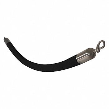 VISIONTRON Barrier Rope Velour Black 6 ft., 45NU01