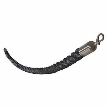 VISIONTRON Barrier Rope Polypropylene Black 10 ft., 45NU25