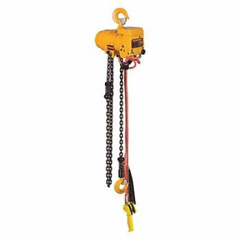 HARRINGTON Air Chain Hoist TCR 10 ft Lift 37 fpm, 46KL40